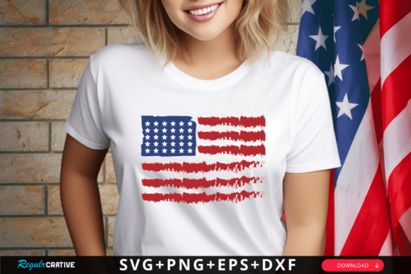 4th of July Flag SVG: Graphics for Crafts