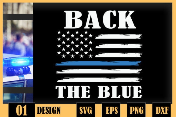 American Flag Back the Blue Line Graphics