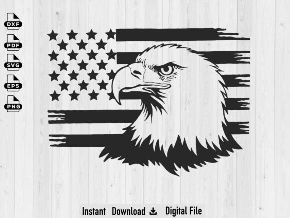 American Flag Eagle Svg, 4th of July Svg