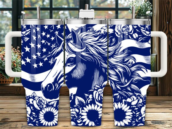 American Flag Horse Graphics & Crafts