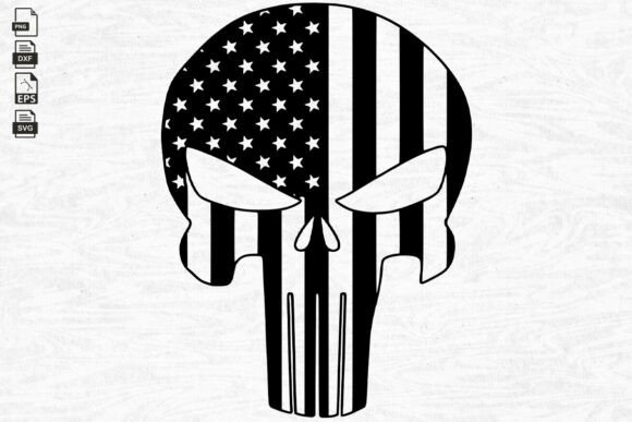 American Punisher Flag, Punisher Skull Graphics