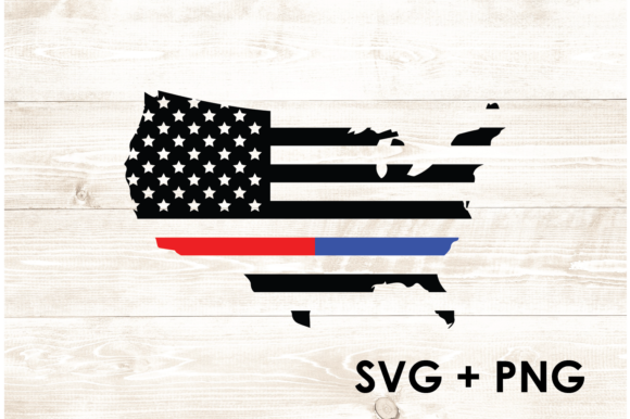 American USA Map Flag Heart Police Graphics for Crafts