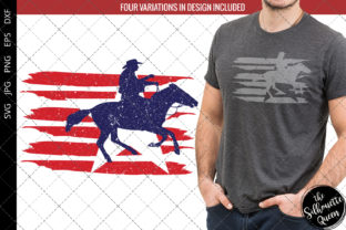 Cowboy-Rancher-Rodeo Flag: Graphics and Crafts for Patriotic Projects