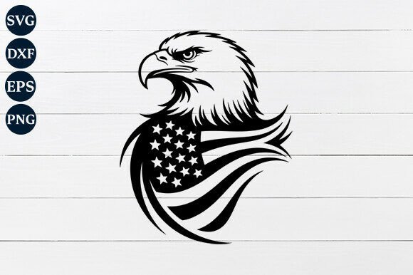 Eagle with American Flag SVG: Graphics and Crafts for Content Publishing