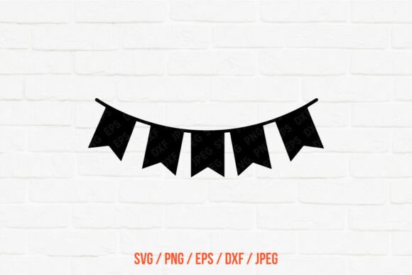 Flag Garland Banner SVG for Crafts and Graphics