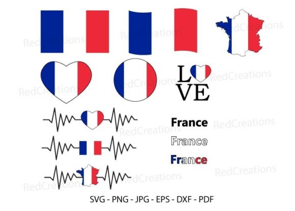 France Flag Bundle: Graphics and Crafts