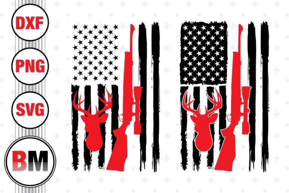Hunting American Flag: Premium Graphics for Crafts