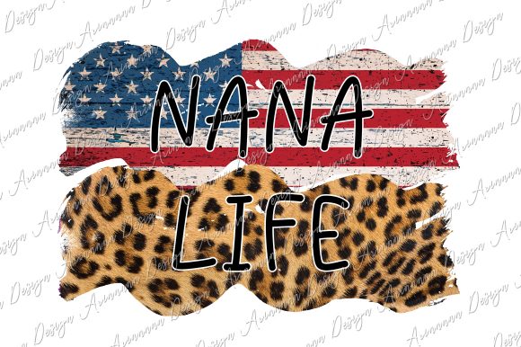 Nana Life USA Flag Leopard: Graphics for Crafts