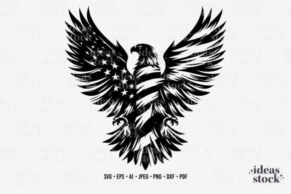 Patriotic Eagle SVG for Crafts and Graphics