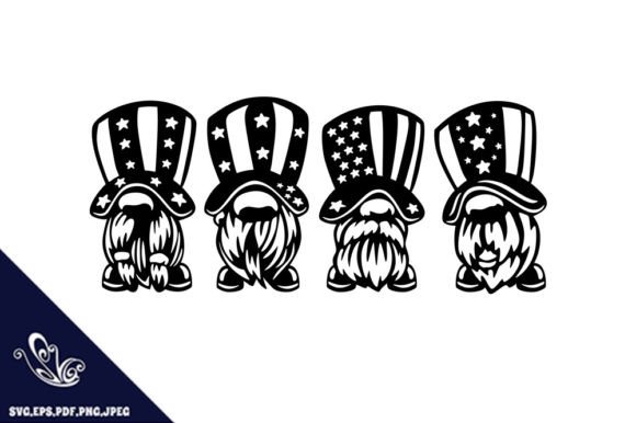 Patriotic Gnome Hat USA Flag: Graphics for Crafts