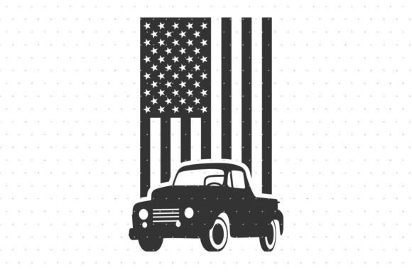 Patriotic Truck Graphics for Crafts & Sales