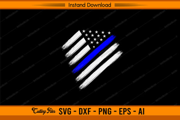 Police US Flag Graphics for Crafts & Branding