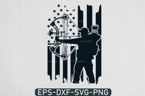 US Bow Hunting SVG: Patriotic Graphics for Crafts