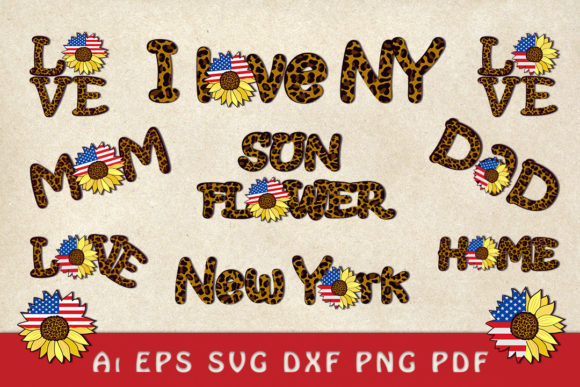 USA Flag in Sunflower and Words: A Designer's Review