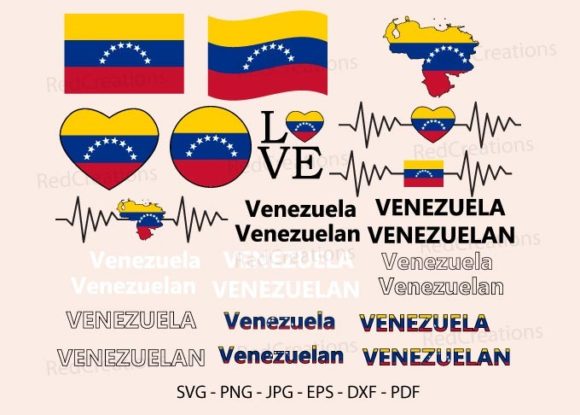 Venezuela Flag Bundle Graphics Crafts